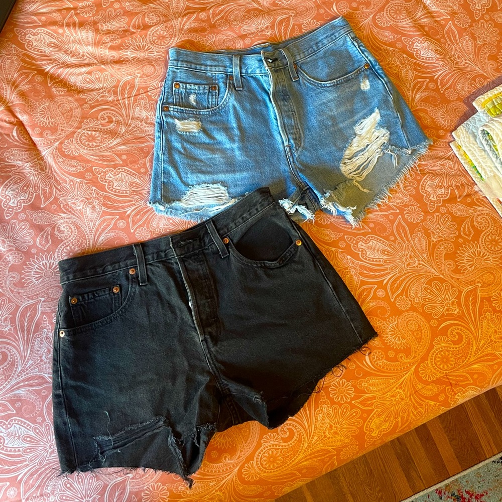 Levis 501 high rise shorts